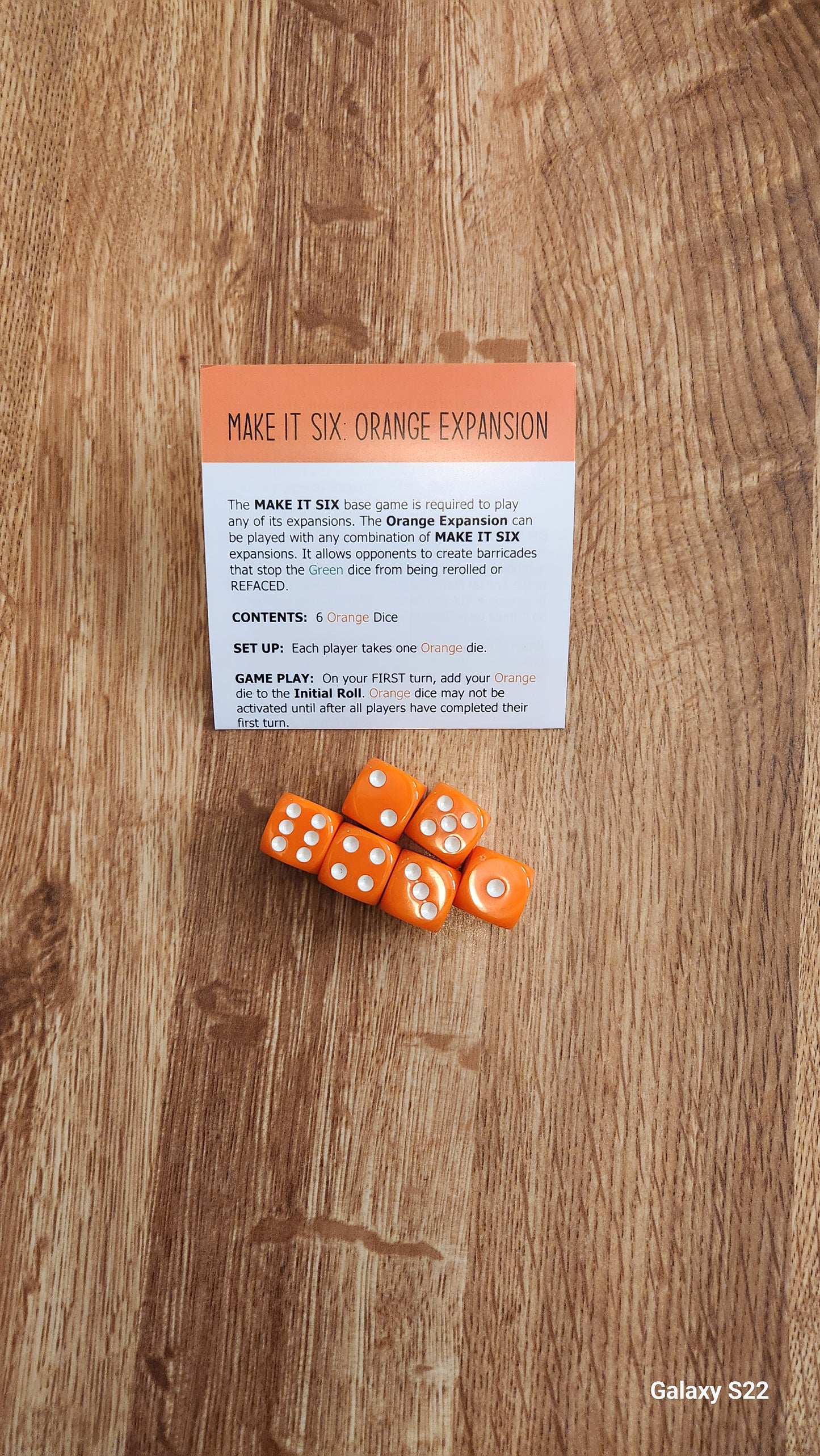 MAKE IT SIX - Orange Expansion